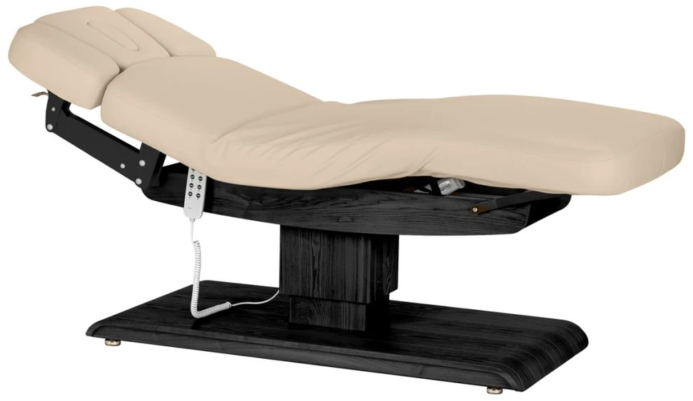 Activeshop Elektrinis SPA procedūrų gultas Sillon Relax, smėlio su tamsios medienos pagrindu
