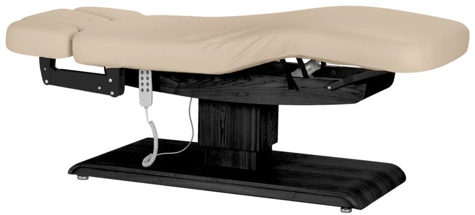 Activeshop Elektrinis SPA procedūrų gultas Sillon Relax, smėlio su tamsios medienos pagrindu