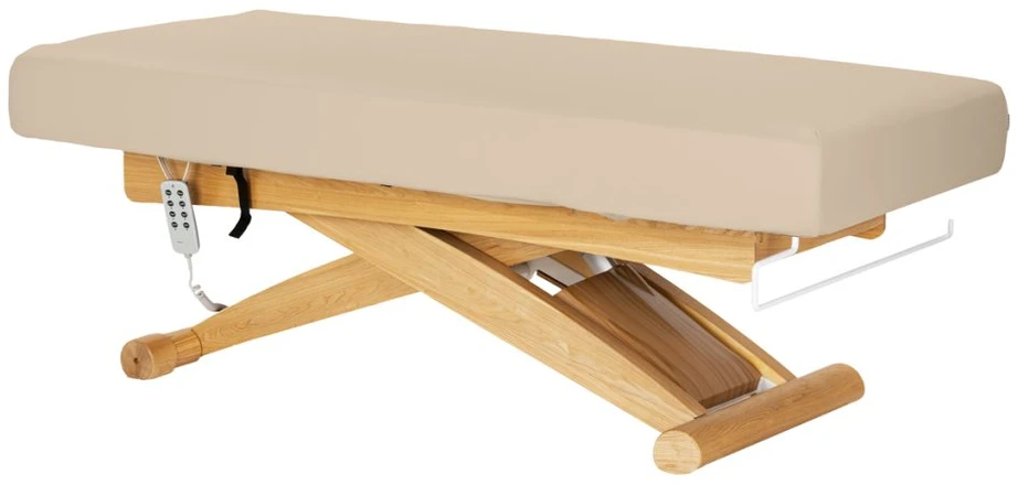 Activeshop Elektrinis SPA procedūrų gultas Sillon Siesta, smėlio su šviesios medienos pagrindu