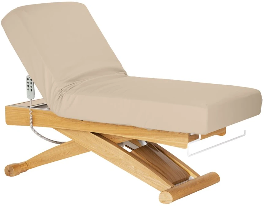 Activeshop Elektrinis SPA procedūrų gultas Sillon Siesta, smėlio su šviesios medienos pagrindu