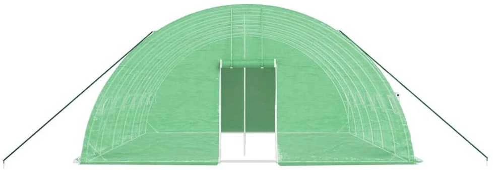 Šiltnamis su plieno rėmu, žalios spalvos, 6x6x2,85m, 36m²