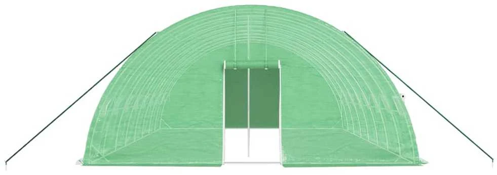 Šiltnamis su plieno rėmu, žalios spalvos, 8x6x2,85m, 48m²