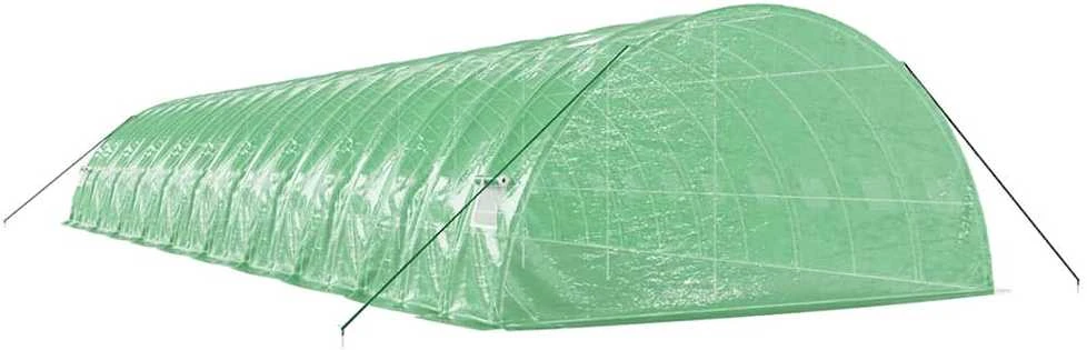 Šiltnamis su plieno rėmu, žalios spalvos, 20x6x2,85m, 120m²
