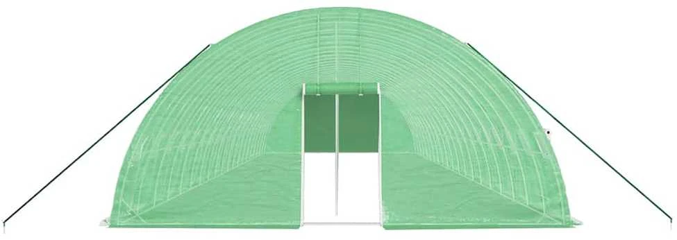 Šiltnamis su plieno rėmu, žalios spalvos, 20x6x2,85m, 120m²