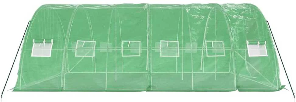 Šiltnamis su plieno rėmu, žalios spalvos, 6x5x2,3m, 30m²