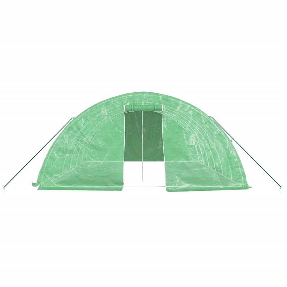 Šiltnamis su plieno rėmu, žalios spalvos, 6x5x2,3m, 30m²