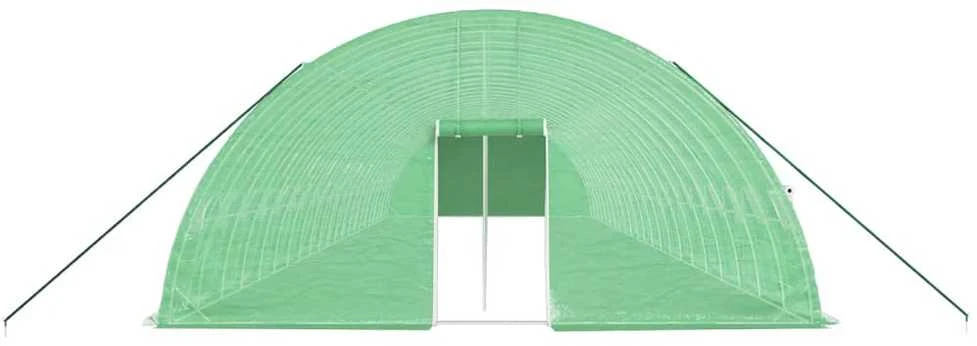 Šiltnamis su plieno rėmu, žalios spalvos, 22x6x2,85m, 132m²