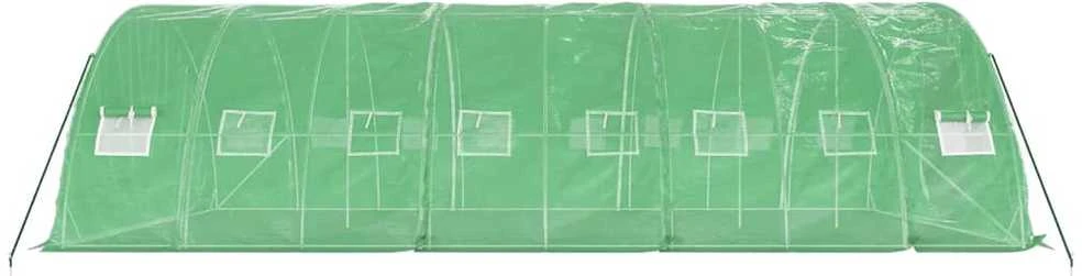 Šiltnamis su plieno rėmu, žalios spalvos, 8x5x2,3m, 40m²