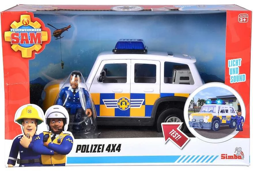 Pats „Simba“ ugniagesys Jeep policijos figūrėlė Malcolma