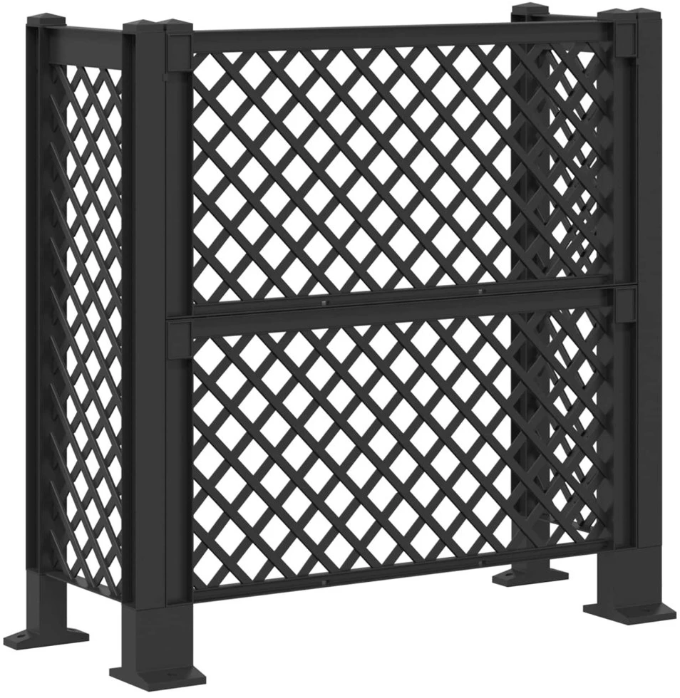 Šiukšliadėžės grotelės Antracito 123 x 47 x 114 cm PP