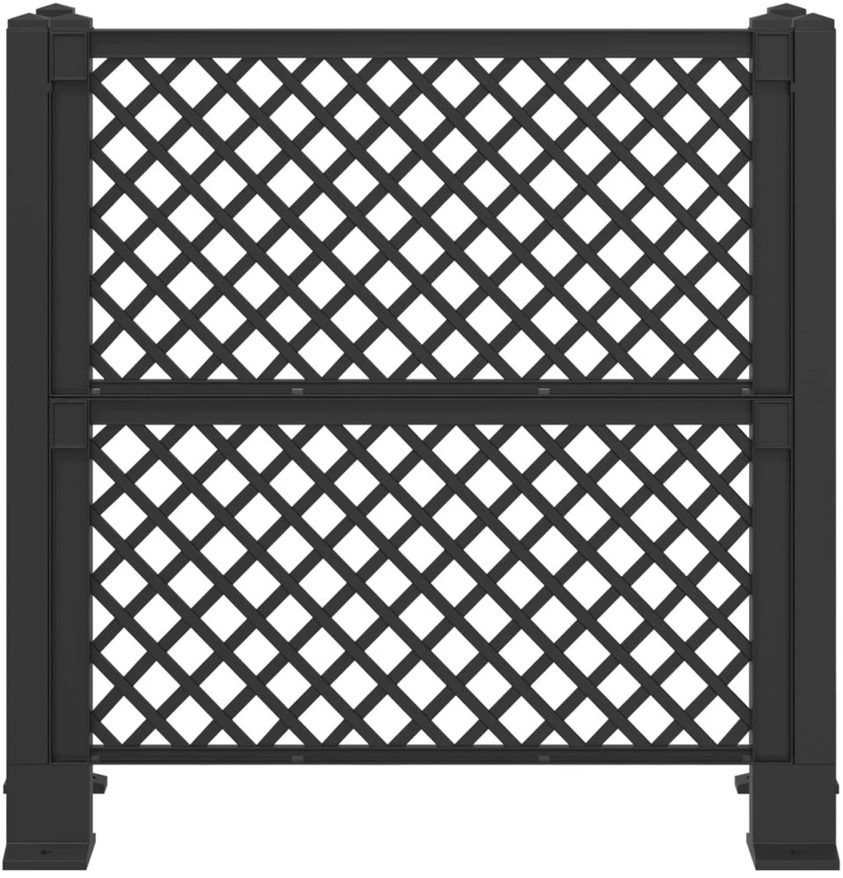 Šiukšliadėžės grotelės Antracito 123 x 47 x 114 cm PP