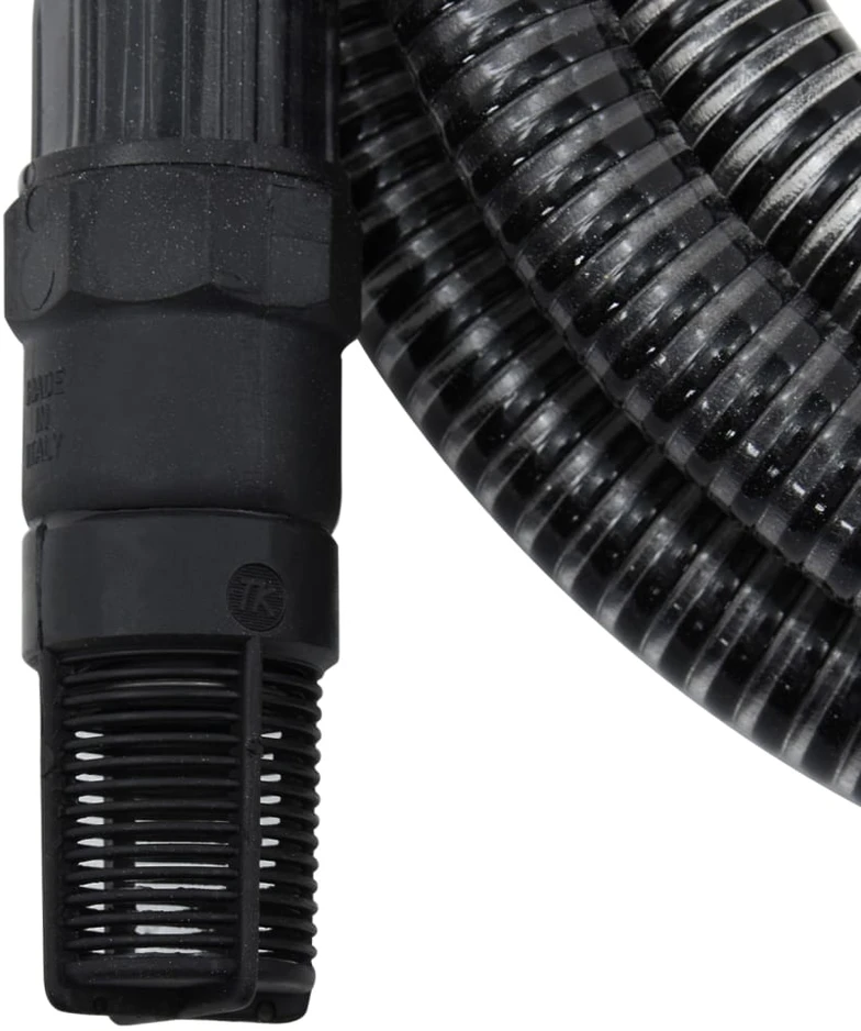 Siurbimo žarna su PVC jungtimis, juodos spalvos, 1", 4m, PVC