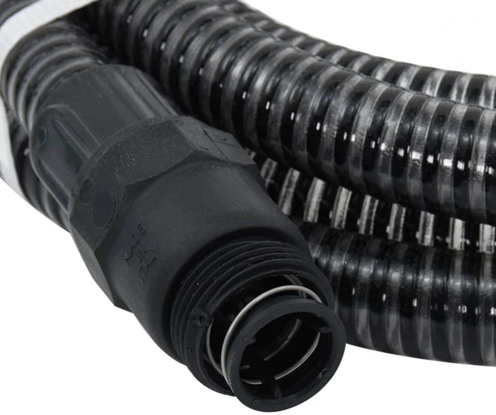 Siurbimo žarna su PVC jungtimis, juodos spalvos, 1", 4m, PVC