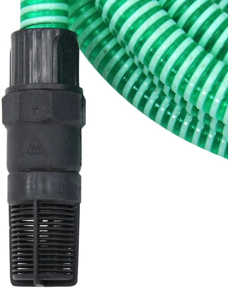 Siurbimo žarna su PVC jungtimis, žalios spalvos, 1", 4m, PVC