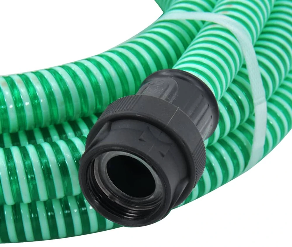 Siurbimo žarna su PVC jungtimis, žalios spalvos, 1", 4m, PVC