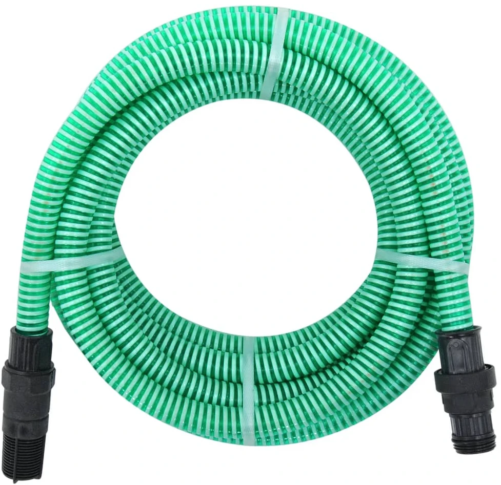 Siurbimo žarna su PVC jungtimis, žalios spalvos, 1", 4m, PVC