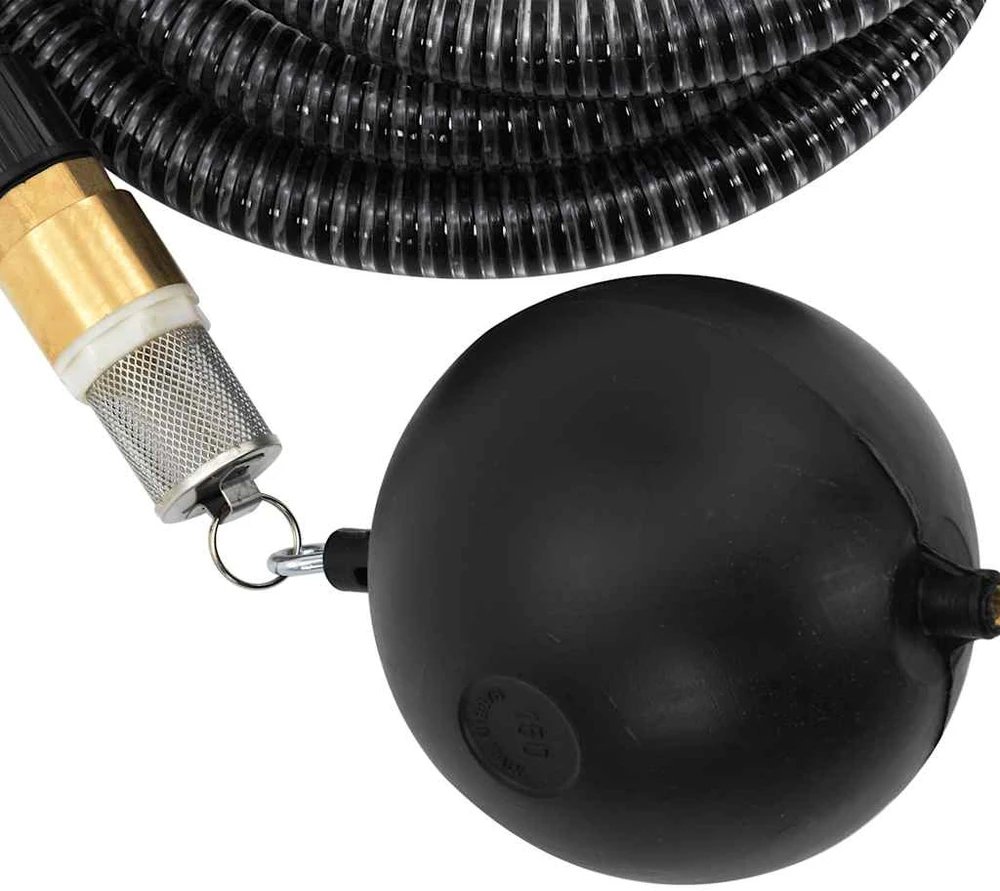 Siurbimo žarna su žalvarinėmis jungtimis, juoda, 1,1", 7m, PVC