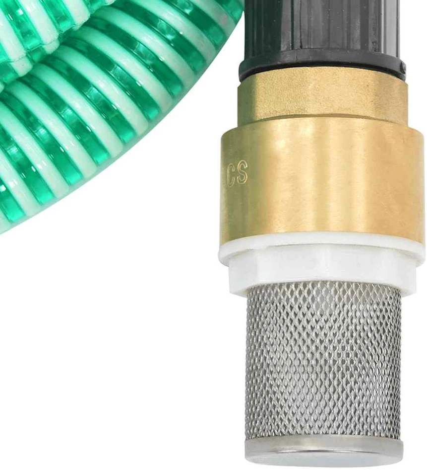 Siurbimo žarna su žalvarinėmis jungtimis, žalia, 1,1", 15m, PVC