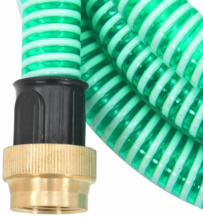 Siurbimo žarna su žalvarinėmis jungtimis, žalia, 1,1", 20m, PVC