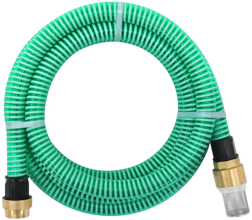 Siurbimo žarna su žalvarinėmis jungtimis, žalia, 1,1", 10m, PVC