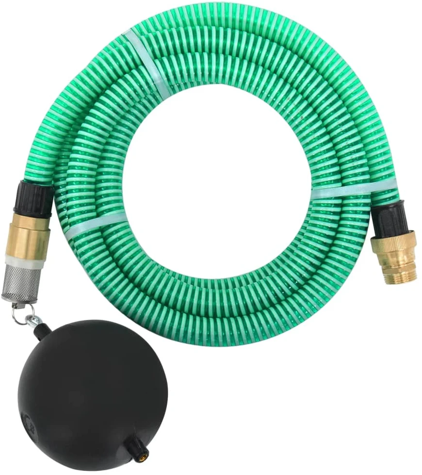 Siurbimo žarna su žalvarinėmis jungtimis, žalia, 1,1", 10m, PVC