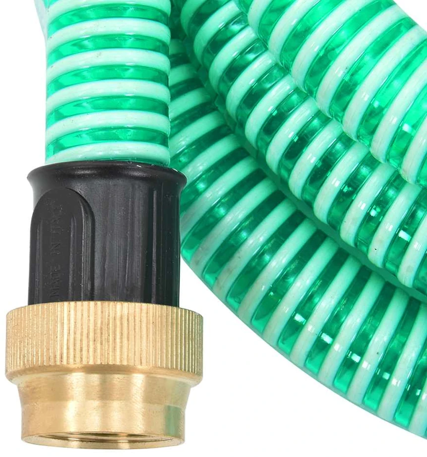 Siurbimo žarna su žalvarinėmis jungtimis, žalia, 1,1", 10m, PVC