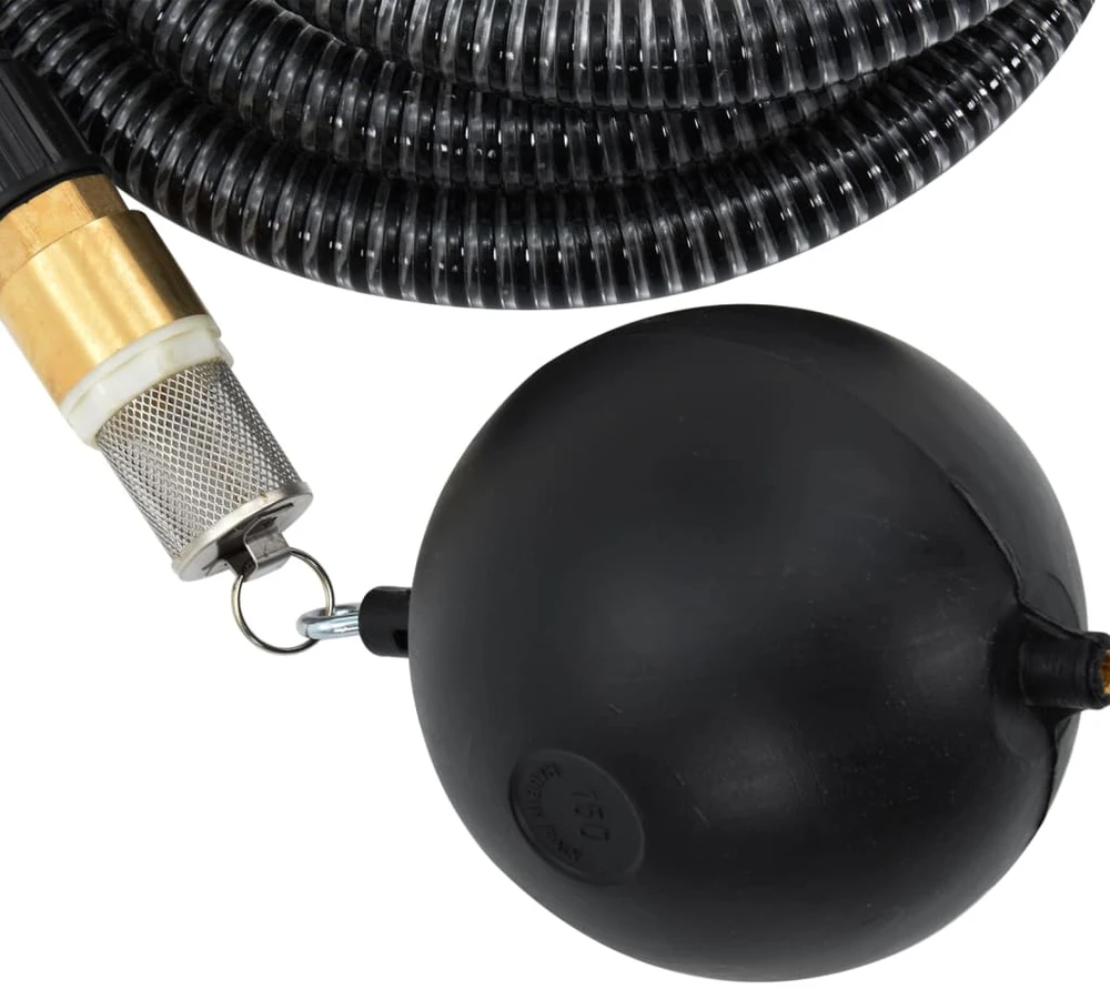 Siurbimo žarna su žalvarinėmis jungtimis, juoda, 1,1", 20m, PVC