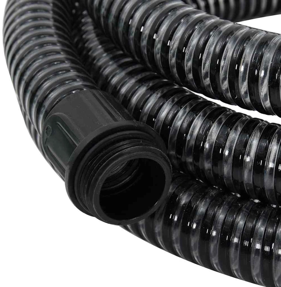 Siurbimo žarna su žalvarinėmis jungtimis, juoda, 1,1", 7m, PVC