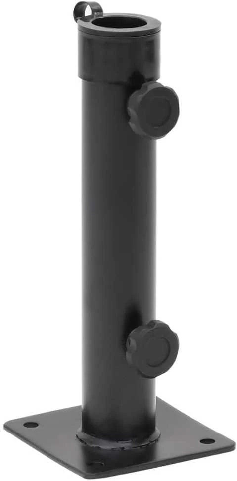 Skėčio nuo saulės pagrindas 38/48mm stulpams, juodas, plienas