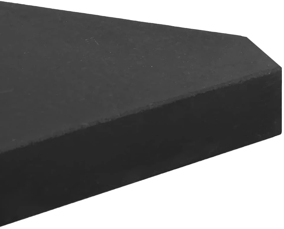 Skėčio svorio plokštės, 4 vnt., juodo granito, trikampės, 14 kg