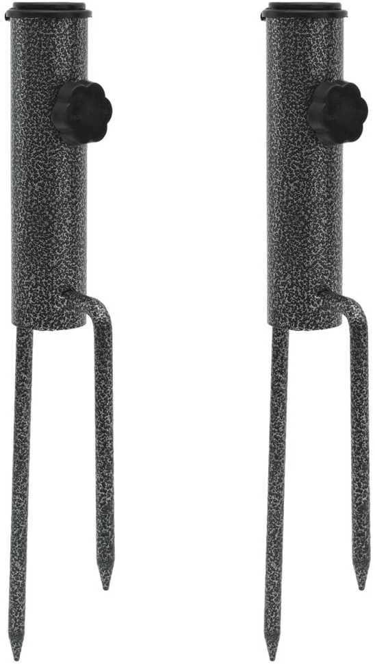 Skėčių stovai su smaigais, 2vnt., 9x35cm, galvanizuotas plienas