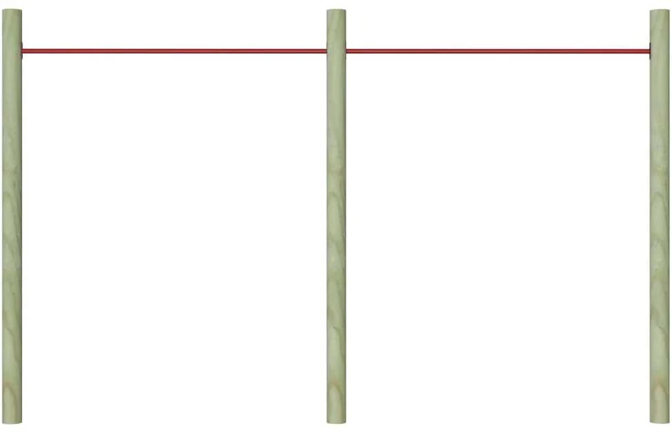 Skersiniai, 2vnt., raudonos spalvos, 125cm, plienas