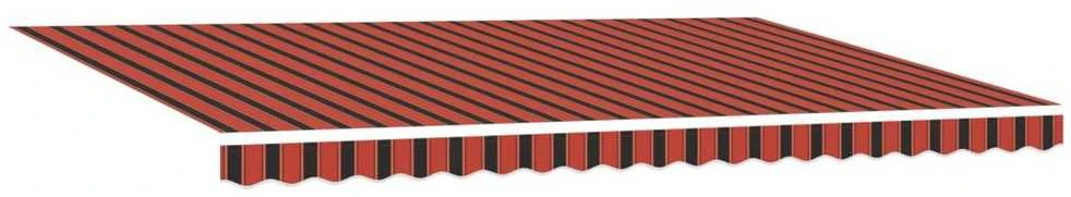 Ištraukiama markizė oranžinė ir ruda 500 × 350 cm Poliesteris