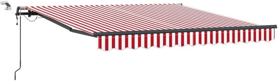 Ištraukiama markizė Raudona ir balta 350 x 250 cm Poliesteris