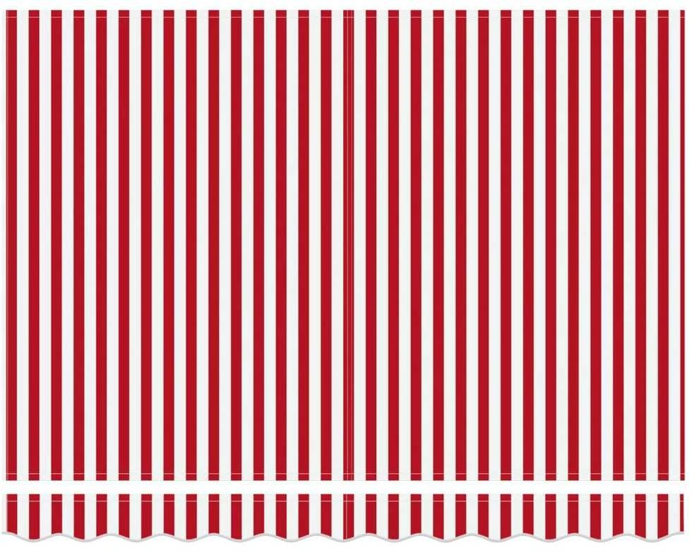 Ištraukiama markizė Raudona ir balta 350 x 250 cm Poliesteris