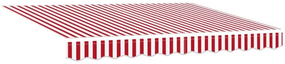 Ištraukiama markizė Raudona ir balta 350 x 250 cm Poliesteris