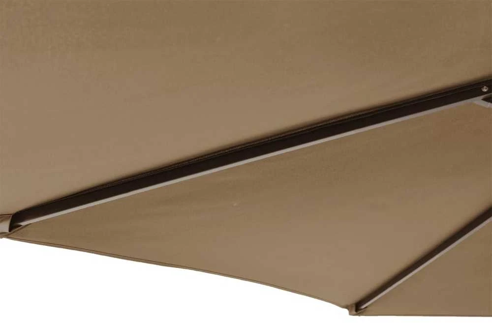 Skėtis nuo saulės su plieniniu stulpu, taupe, 225x225x212cm