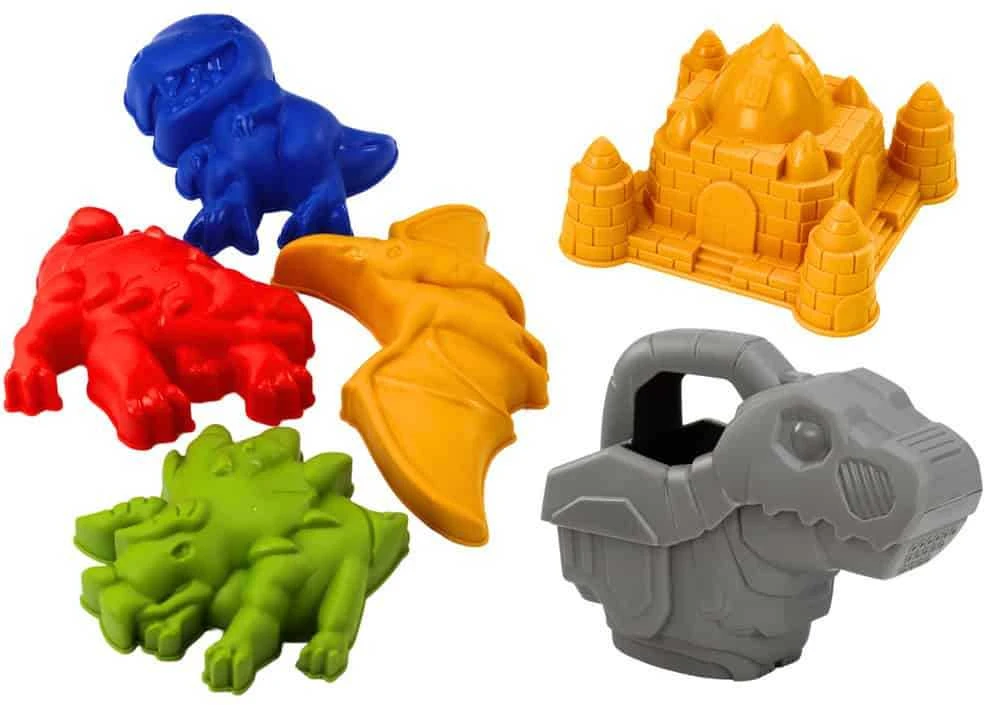Lean Toys Smėlio Žaislų Rinkinys su Dušu ir Dinozaurų Motyvais