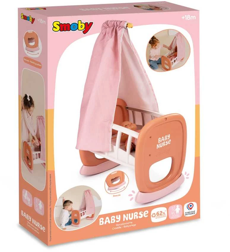 Smoby Baby Nurse lopšys su baldakimu