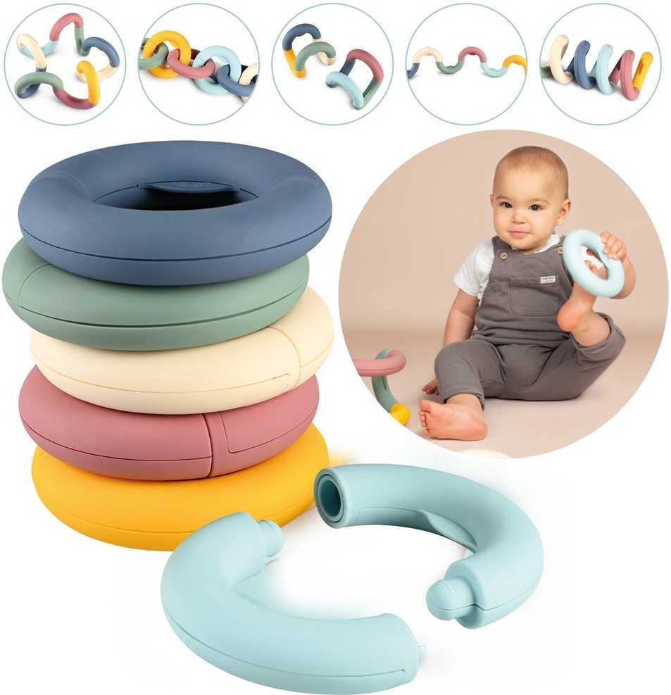 Dėlionė Smoby Little Education Rings Pagrindinė tema vaikams 12 elementų