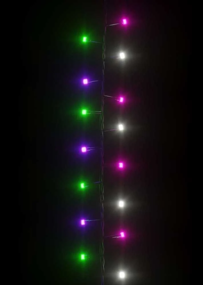 Smulkių LED lempučių girlianda, 13m, PVC, 400 pastelinių LED