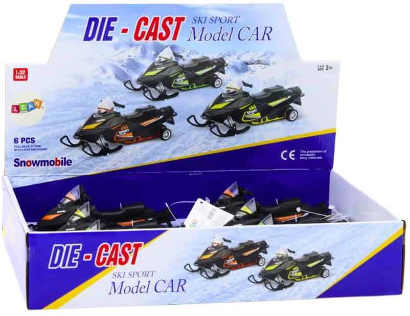 Žaislas sniego motociklas su garso ir šviesos efektais Lean Toys, juodas
