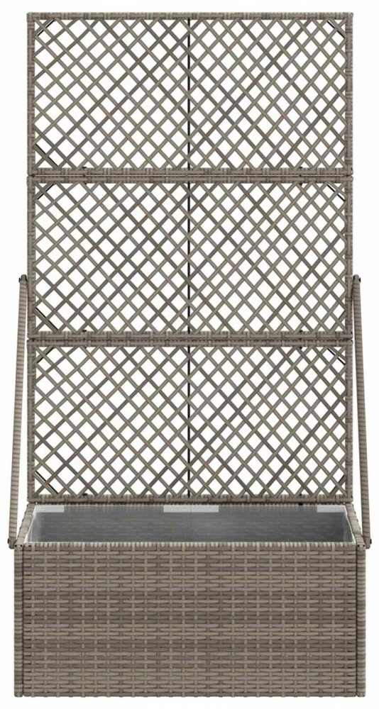 Sodas vazonas su trellis Pilka 70 x 30 x 135 cm poliratanas