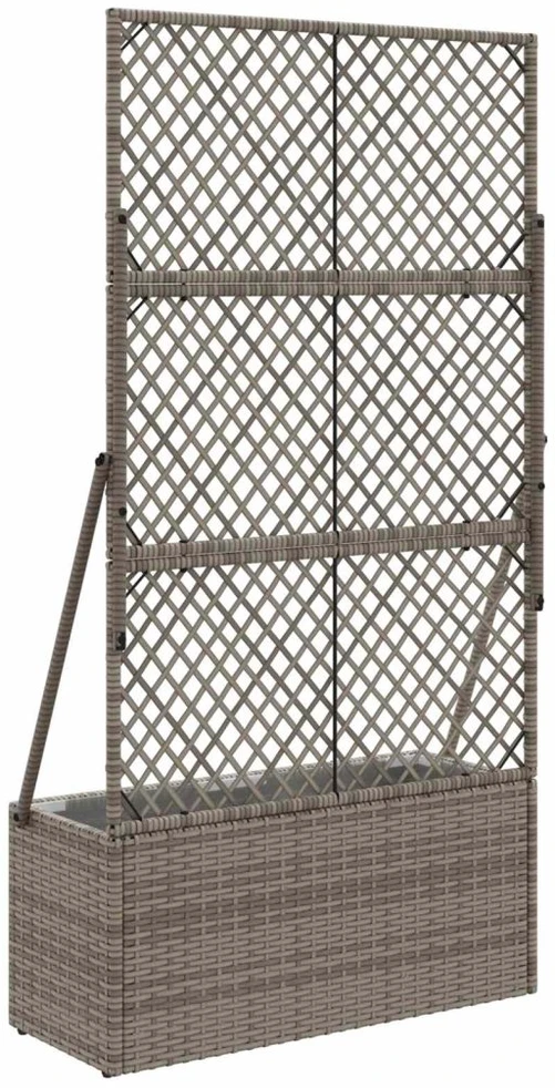Sodas vazonas su trellis Pilka 70 x 30 x 135 cm poliratanas
