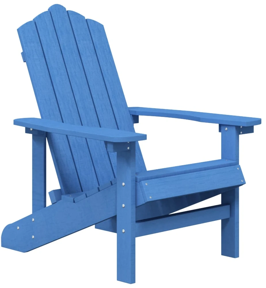 Sodo Adirondack kėdės su staliuku, mėlynos spalvos, HDPE