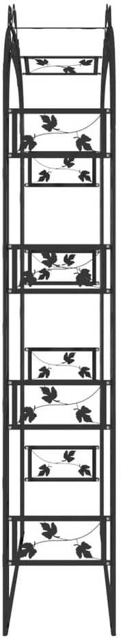 Sodo arka, juodos spalvos, 116x45x240cm, plienas