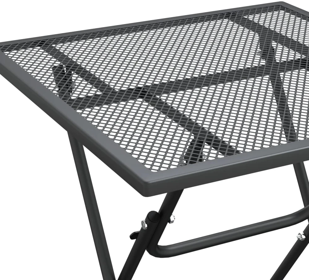 Lauko baldų komplektas Sodo baldų komplektas, 3 dalių, antracito, išplėstas metalas