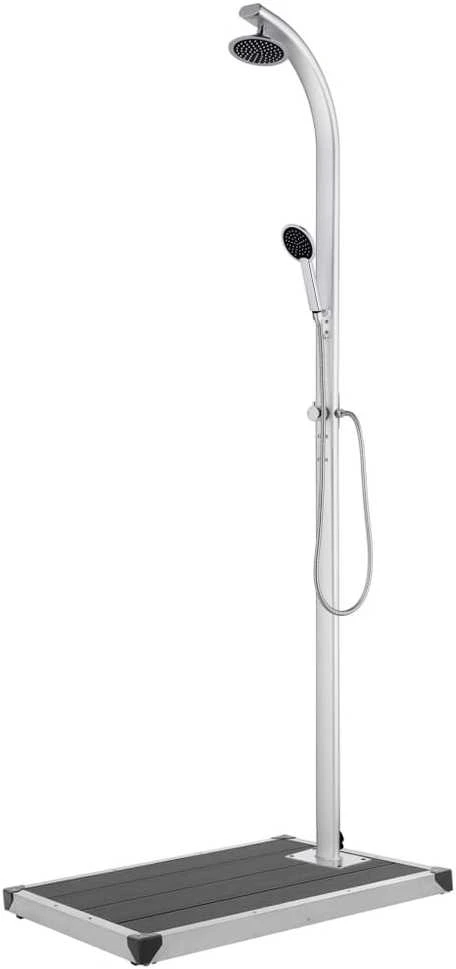 Sodo dušas su pilku pagrindu, 220cm, aliuminis (315943+48203)