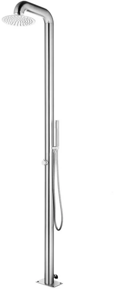 Sodo dušas su pilku pagrindu, 230cm, nerūdijantis plienas