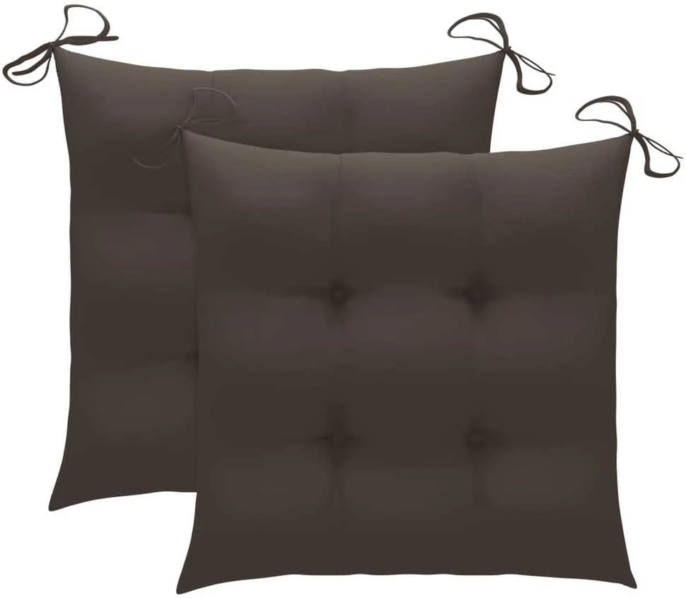 Sodo kėdės su pagalvėlėmis, 2vnt., tikmedžio medienos masyvas